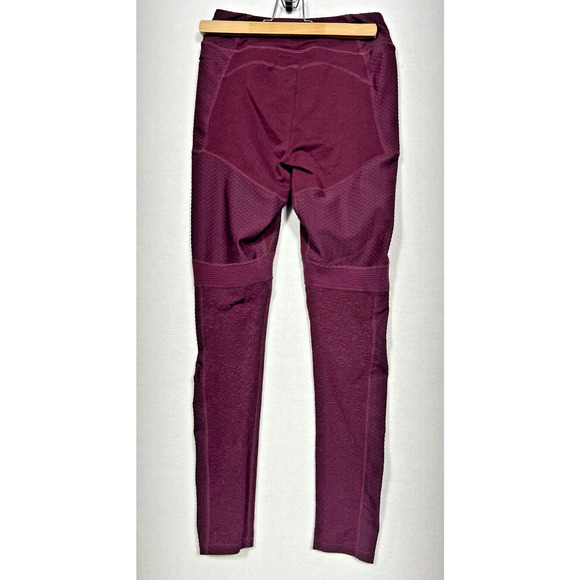 Gymshark Leggings Womens Size S maroon Textured Compression Activewear‎ pocket - Picture 2 of 6